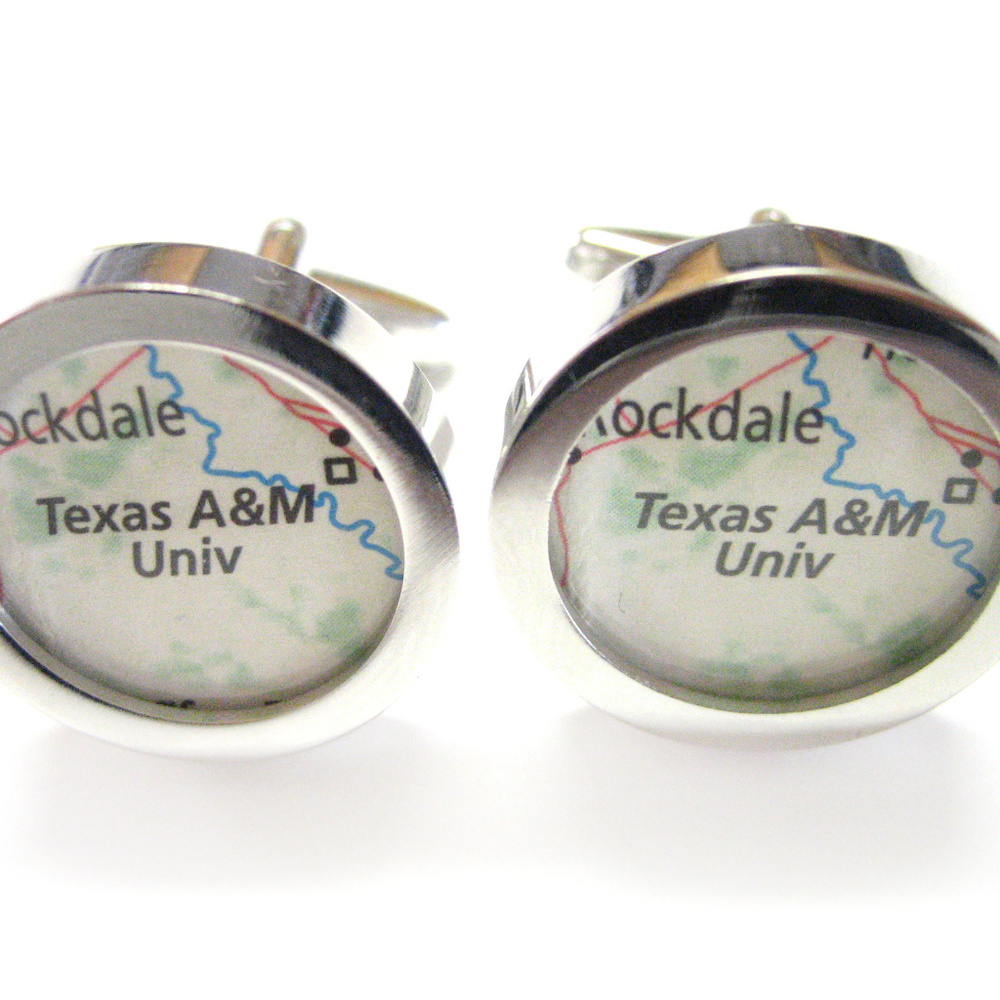 Texas A&M University Map Cufflinks - image 1